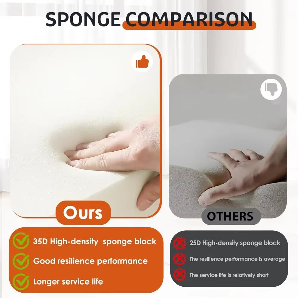 Modern 110'' L-Shape Sectional Sofa with Chaise Deep Seat Boneless Design Couch Bed for Living Room Modular Furniture